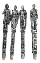 Set of 12 Medieval Crusader Templar Knights Of The Cross Le Fleur Writing Pens