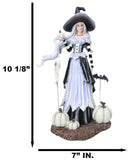 Fantasy Amy Brown Ghost Pumpkins Witch With Bat and Haunted Spirit Figurine