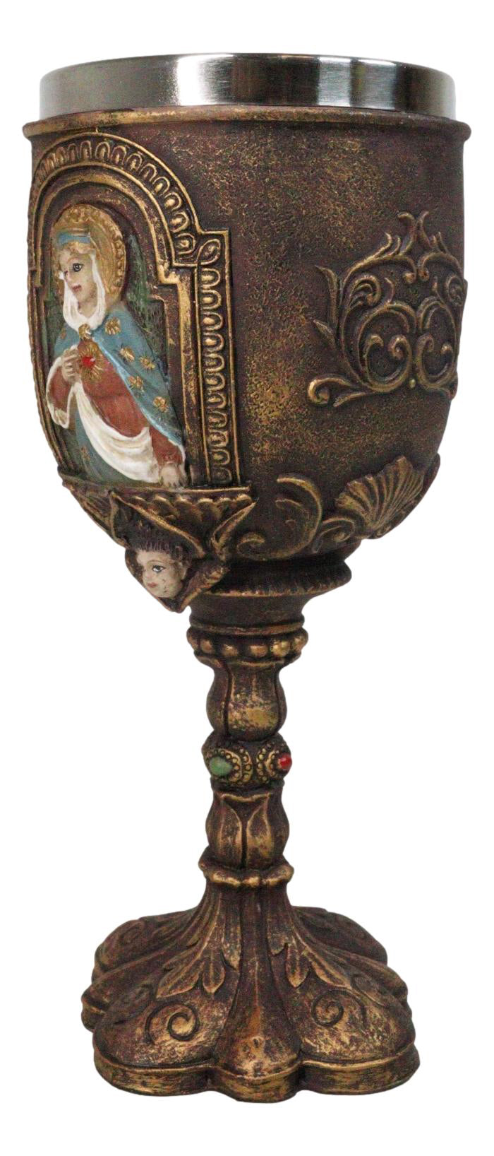 Sacred Heart Of Mary Immaculate Compassion Of The Virgin Mother Wine Goblet