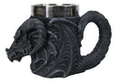Faux Stone Gothic Horned Dragon Gargoyle Behemoth 16oz Coffee Mug Tankard Cup
