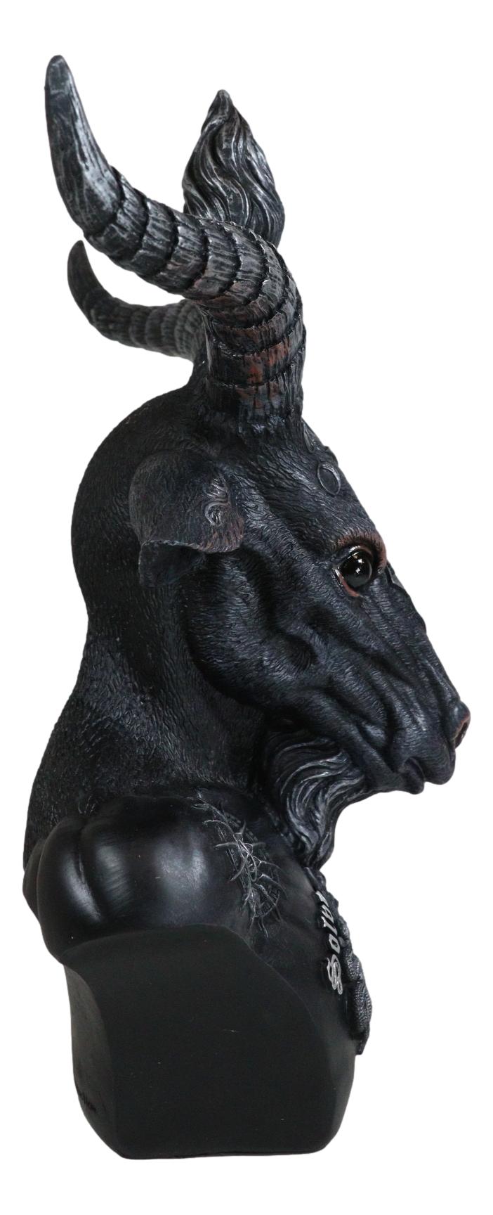 Solve Et Coagula Pentagram Evil Eye Satan Sabbatic Goat Idol Baphomet Figurine - Ebros Gift