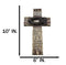 Ichthys Fish Spike Nails Jesus with Scriptural Psalm 126 Faux Wood Wall Cross