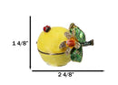 Yellow Lemon Ladybug Pewter Austrian Crystals Bejewelled Trinket Jewelry Box