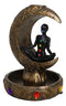 7 Chakra Gems Yoga Avatar Meditating On Crescent Moon Backflow Incense Holder
