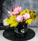 Witchcraft Magic Dark Forest Poisonous Plants Ceramic Planter Pot W/ Saucer Set