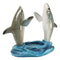 Ocean Marine Byron Bay Twin Great White Sharks Rising Above Water Wine Holder