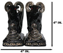 Ceramic Sabbatic Goat Baphomet With Cobra Ceramic Salt And Pepper Shakers Set