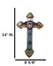 Turquoise Rustic Western US Coast Guard Eagle Wings Crest Anchors Wall Cross
