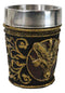 Set Of 2 Occultic Pagan Pentagram Sigil Of Baphomet Sabbatic Goat Shot Glasses