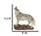 Forest Woodlands Mystical Alpha Gray Wolf Howling to The Moon Figurine 6" L