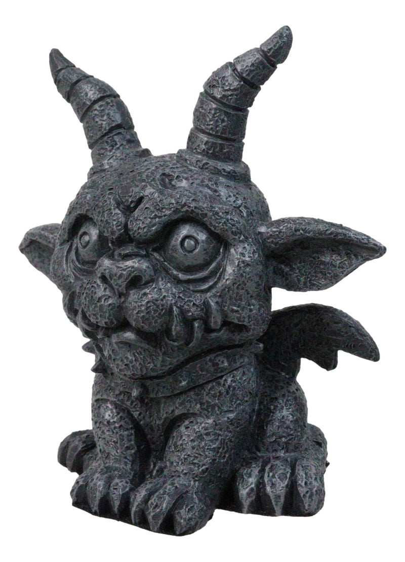 Gothic Agamon Bulldog Horned Gargoyle Figurine 5" H Mythical Fantasy Talisman