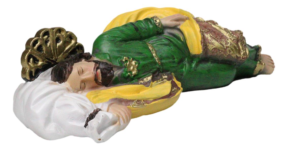 God's Revelations Sleeping Saint Joseph Catholic Devotion Decor Figurine 8"L - Ebros Gift