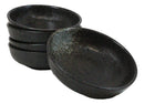 Pack Of 5 Charcoal Grey Tone Hakumu Collection Shallow Bowl Or Deep Plates 10oz