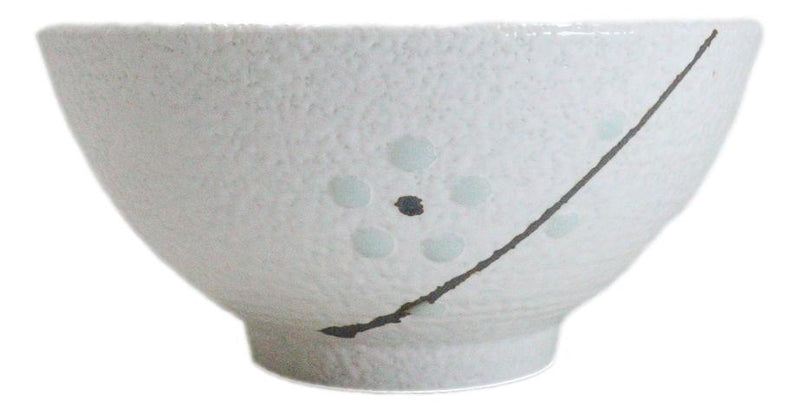 Pack Of 6 Ceramic Yukino Hana Collection Small Rice Soup Appetizer Bowls 10oz