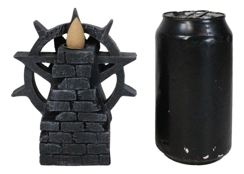 Gothic Alpha Wolf Pentagram Wheel Candle And Backflow Incense Cone Burner Holder