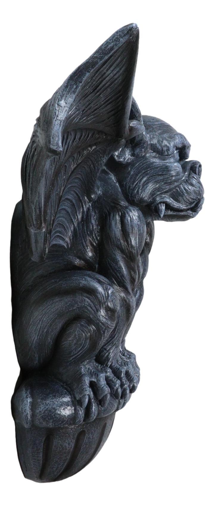 Ebros Large Gothic Winged Gargoyle On Ledge Wall Decor Hanging Sculpture 20"W - Ebros Gift