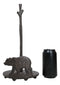 Rustic Cast Iron Western Forest Black Bear Strolling Paper Towel Holder Stand