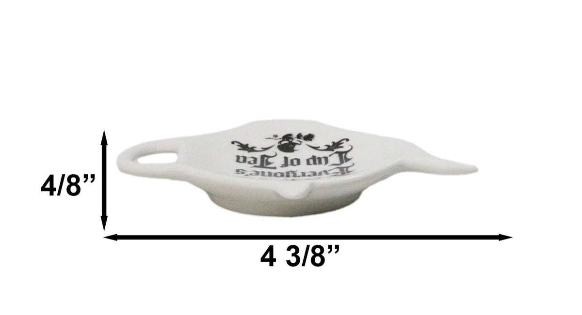 Pack Of 2 Wicca Not Everyone's Cup Of Tea Ceramic Tea Spoon Or Bag Holder Plates