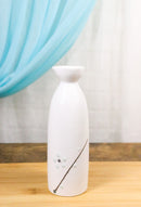 Set Of 6 Porcelain Yukino Hana Snow Flower Japanese Wine Sake Tokkuri Flasks 9oz
