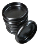 Pack of 6 Black Tetsu Kesho Round Appetizer Salad Banchan Deep Dish Plates 5"D