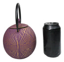 Spherical Purple With Gold Yarn Tetsubin Medium Cast Iron Teapot 28oz Tea Pot