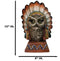 Native American Indian Great Horned Owl Chief With Roach Headdress Figurine