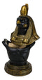 Egyptian God of The Sky Horus Ra Bust Decorative Box With Hieroglyphic Base
