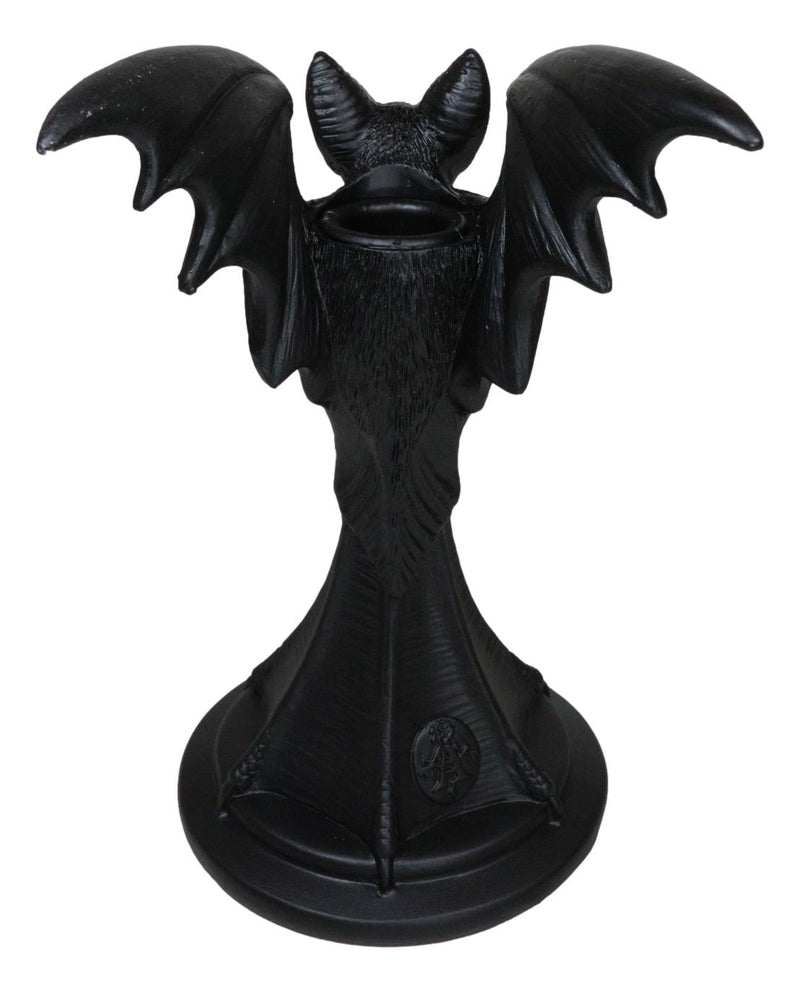 Wicca Gothic Black Gargoyle Vampire Bat Vespertilio Candlestick Holder Figurine