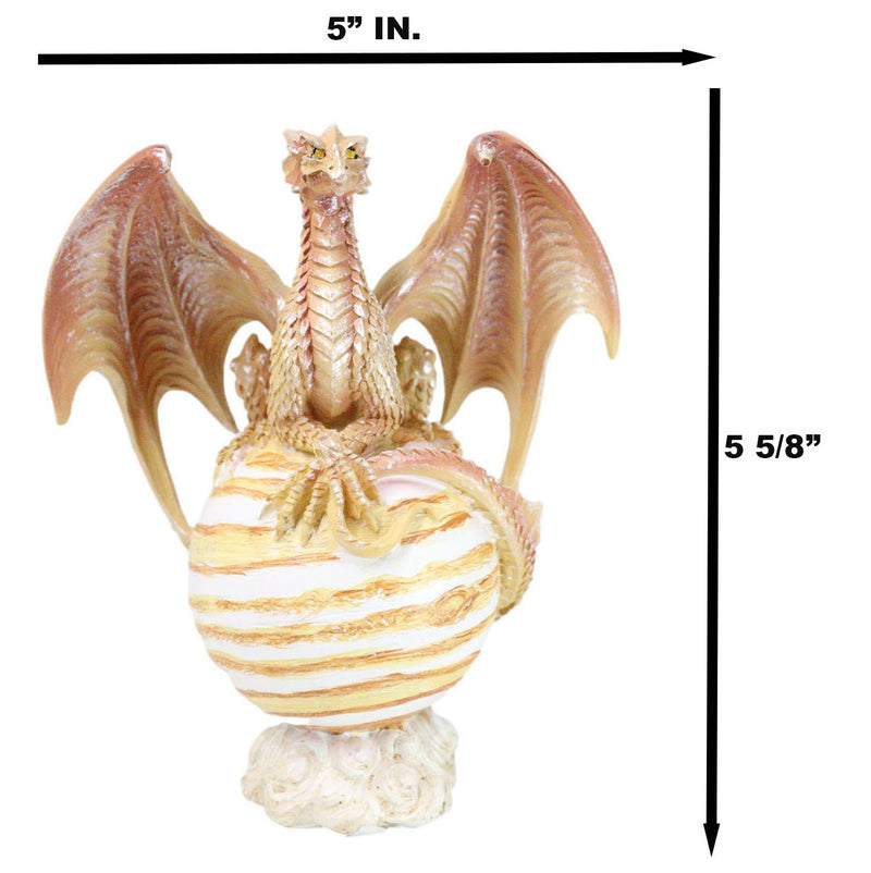 Solar Galaxy Planet Jupiter Terrestrial Guardian Beige Orange Dragon Figurine