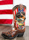 Western USA Flag Horseshoe Southwest Feathers And Horse Cowboy Boot Money Bank
