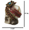 New Orleans Bayou Madame LaLaurie Skull with Turquoise Rocks Money Bank Figurine