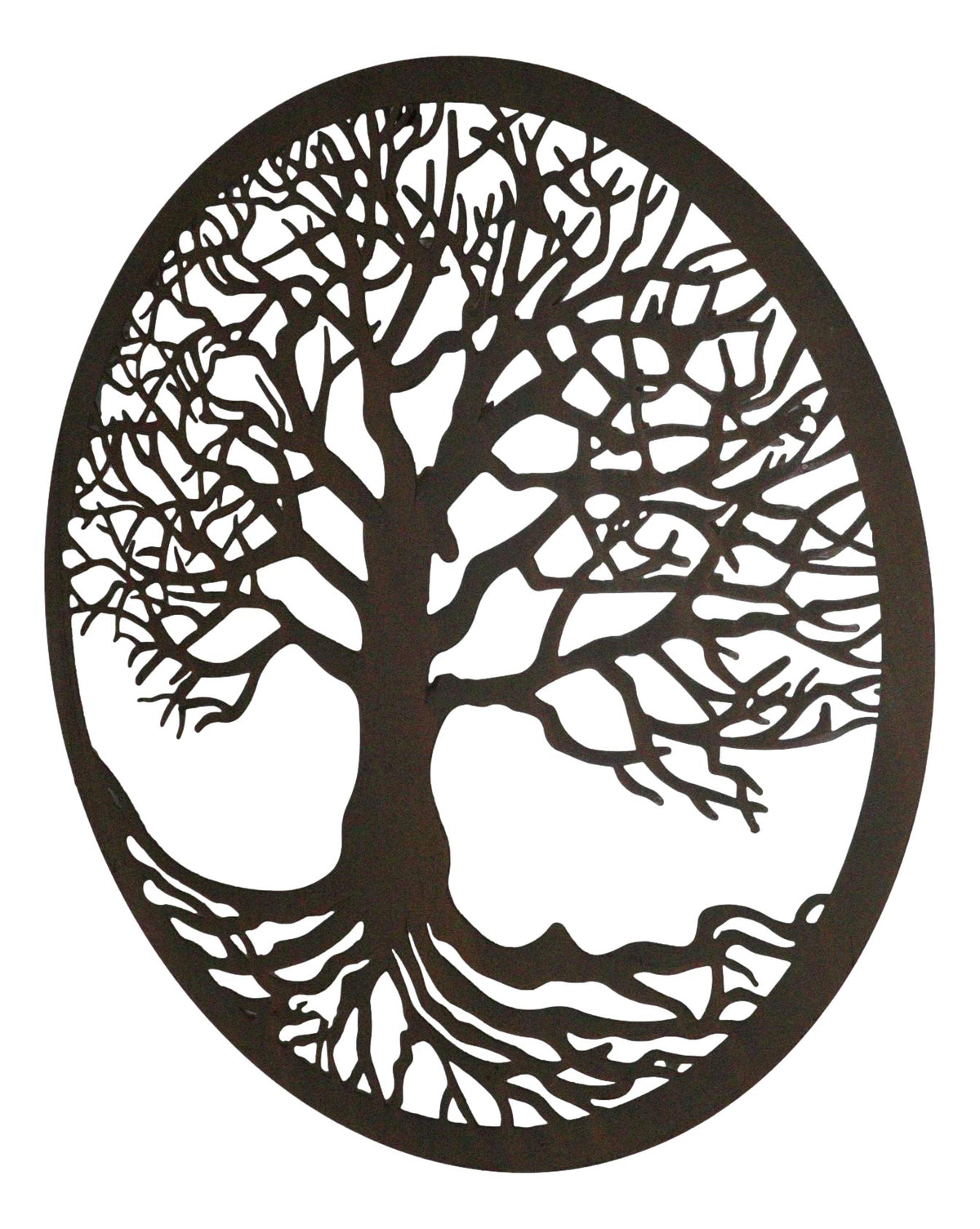 Brown 23"D Oversized Celtic Tree of Life Medallion Metal Wall Circle Plaque