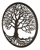 Brown 23"D Oversized Celtic Tree of Life Medallion Metal Wall Circle Plaque