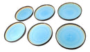 Pack Of 6 Blue Sky Aozora Kannyu Large Round Dinner Plates With Lip Edge 10" D