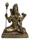 Hindu God Lord Shiva With Trishula Trident Drum Cobra In Meditation Figurine