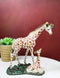 Safari Savannah Masai Giraffe Mother Standing by Sitting Calf Figurine 6.75"H