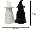 Wiccan Magic Hocus Pocus Black And White Witches Ceramic Salt Pepper Shakers Set
