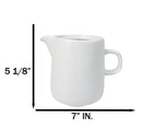 White Porcelain Artisan Hand Crafted Barista Style Maker Carafe Flask Part