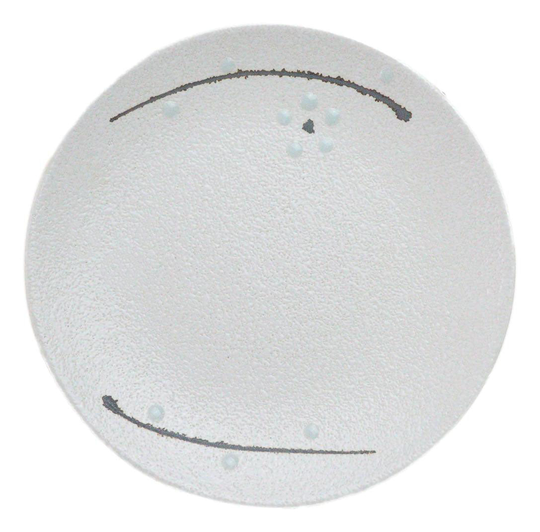 Set Of 5 Yukino Hana Snowflakes Round Appetizer Dessert Salad Ceramic Plates 6"D