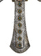 Catholic Lady Of Guadalupe Mary With Turquoise Gems Hammered Pattern Wall Cross