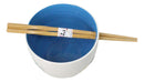 Great Wave Of Kanagawa Hokusai Ceramic Donburi Ramen Soup Bowl Chopsticks Set