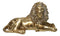 Faux Brass Gold African Safari In Regal Pose Lion King of The Jungle Figurine
