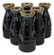 Glazed Ceramic Brown Waterfall Japanese Wine Sake Tokkuri Flask Pack of 6 Flasks