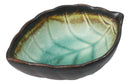 Pack Of 6 Green Midori Kannyu Ceramic Leaf Shaped Sauce Condiment Dishes 2oz