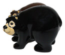 Rustic Forest Black Bear With Grizzly Bear Ceramic Salt And Pepper Shakers Set