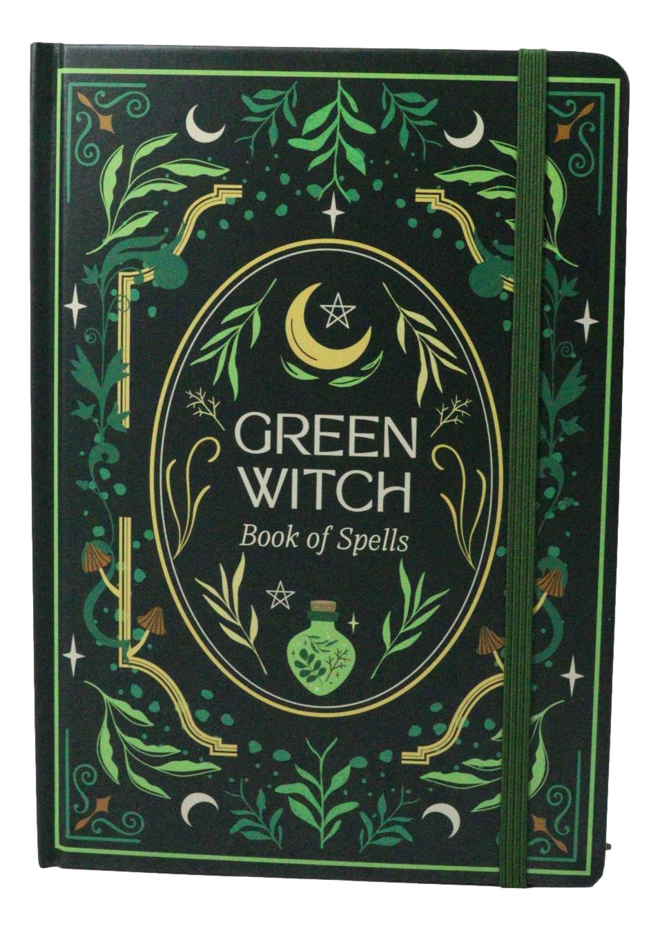 Ebros Gift Wicca Green Witch Book of Spells A5 Hardcover Notebook Journal