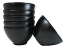 Pack Of 6 Black Silk Melamine Rice Soup Salad Appetizer Dessert Bowls 12oz