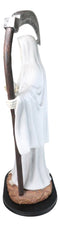 Large 2 Feet Tall Holy Death Santa Muerte Holding Scythe In White Robe Statue
