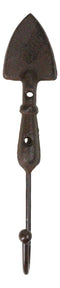 Pack of 2 Cast Iron Garden Hand Tool Fork and Trowel Wall Hooks For Coats Keys