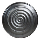 Pack Of 5 Black Tetsu Kesho Collection Porcelain Round Dinner Plates 8.75" D